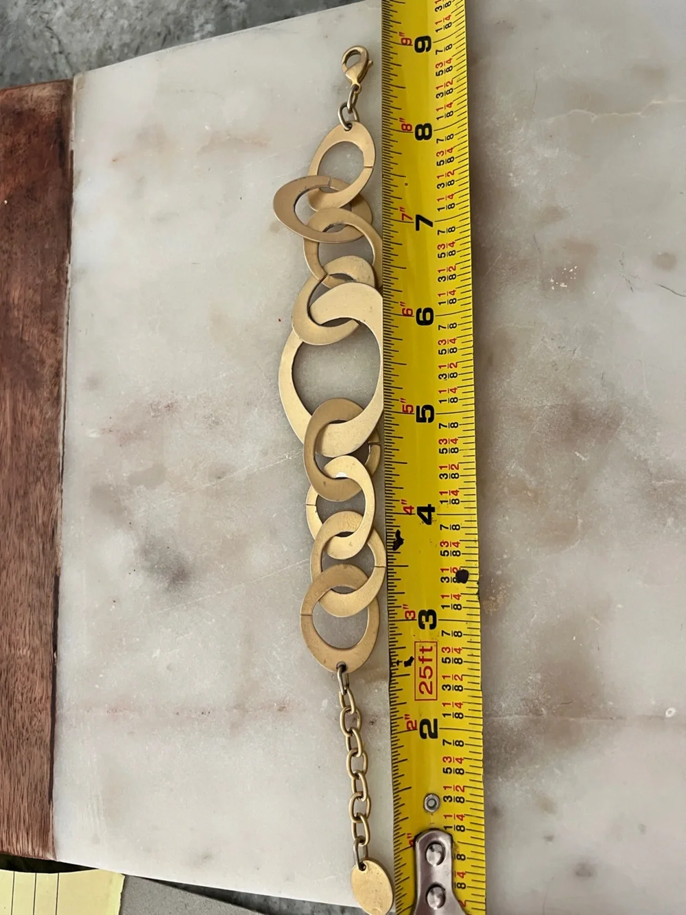 Selen Gold -Tone Linked Circle Bracelet
